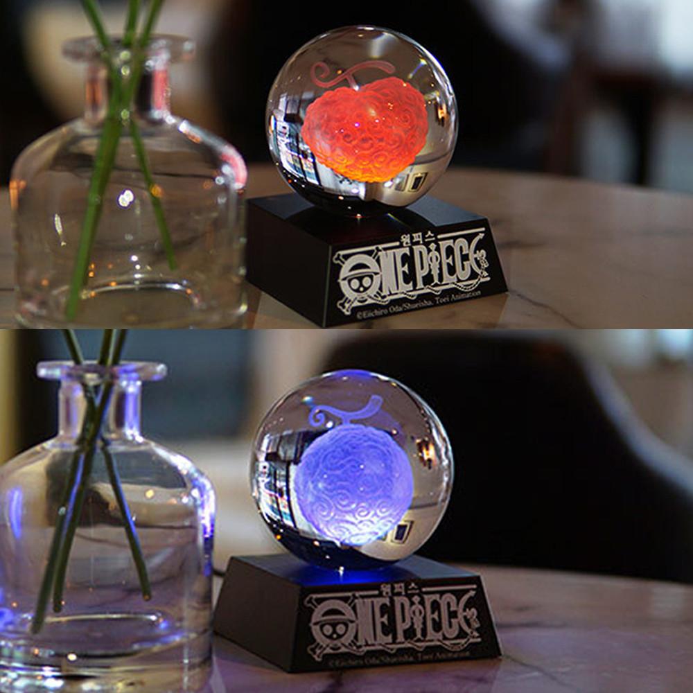 악마의열매 애니메이션 원피스 루피 로우 크리스탈 피규어 무드등