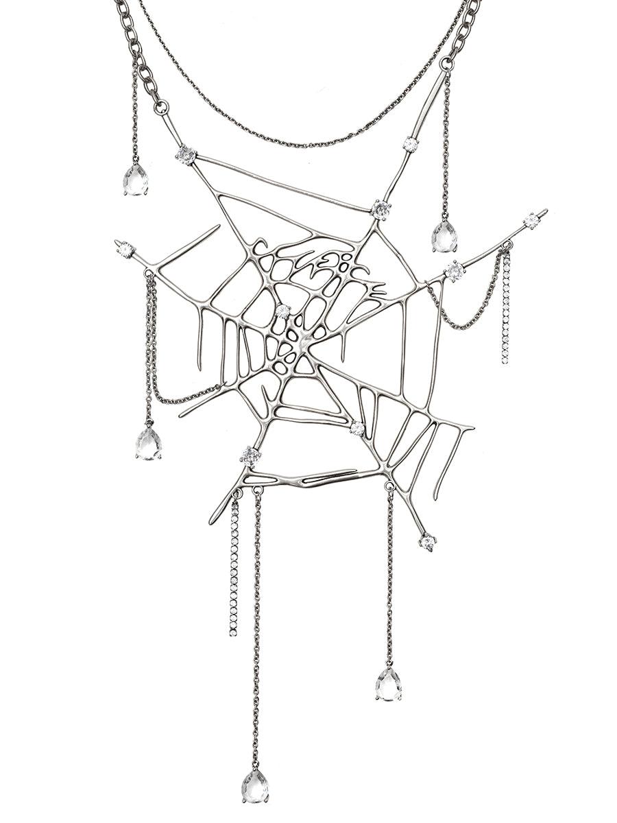 SPIDERWEBS NECKLACE - OS