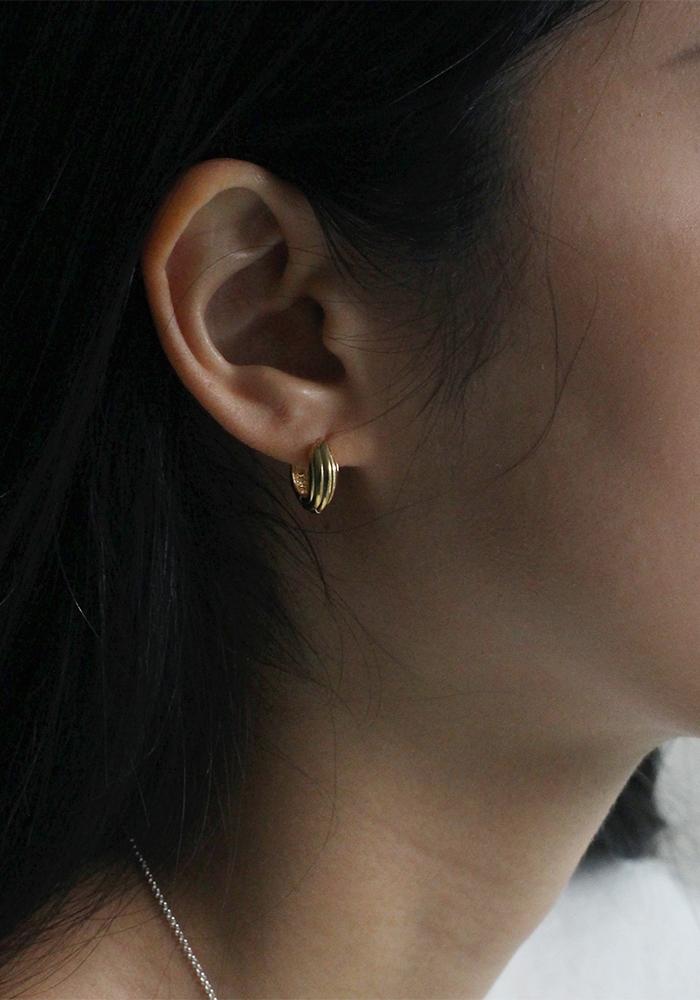 [Silver 925] Sage One-touch Earrings