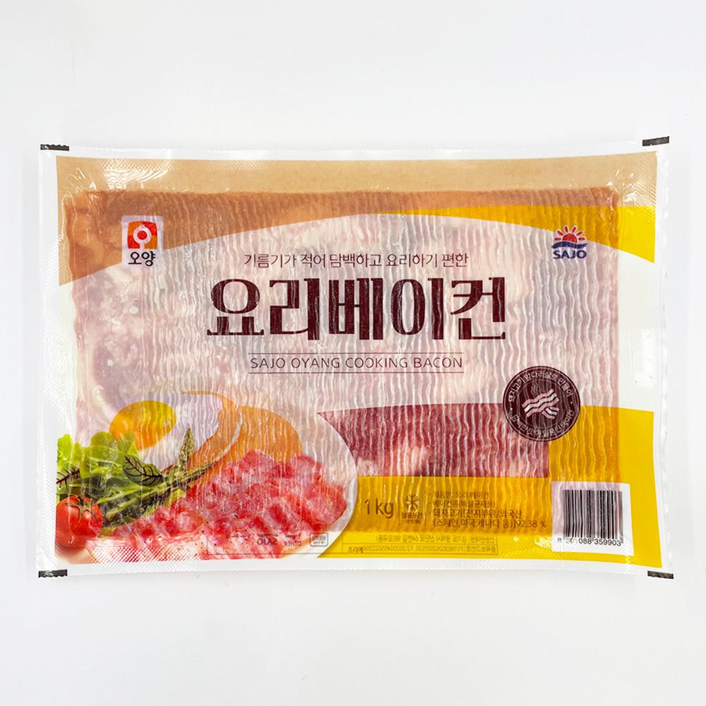 사조오양 요리 베이컨 1kg[16개 단위 택배비 부과] 냉동 앞다리살 [원산지:상세설명에 표시]