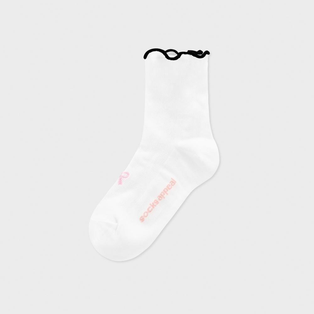 RIBBON GIRL short embroidery white
