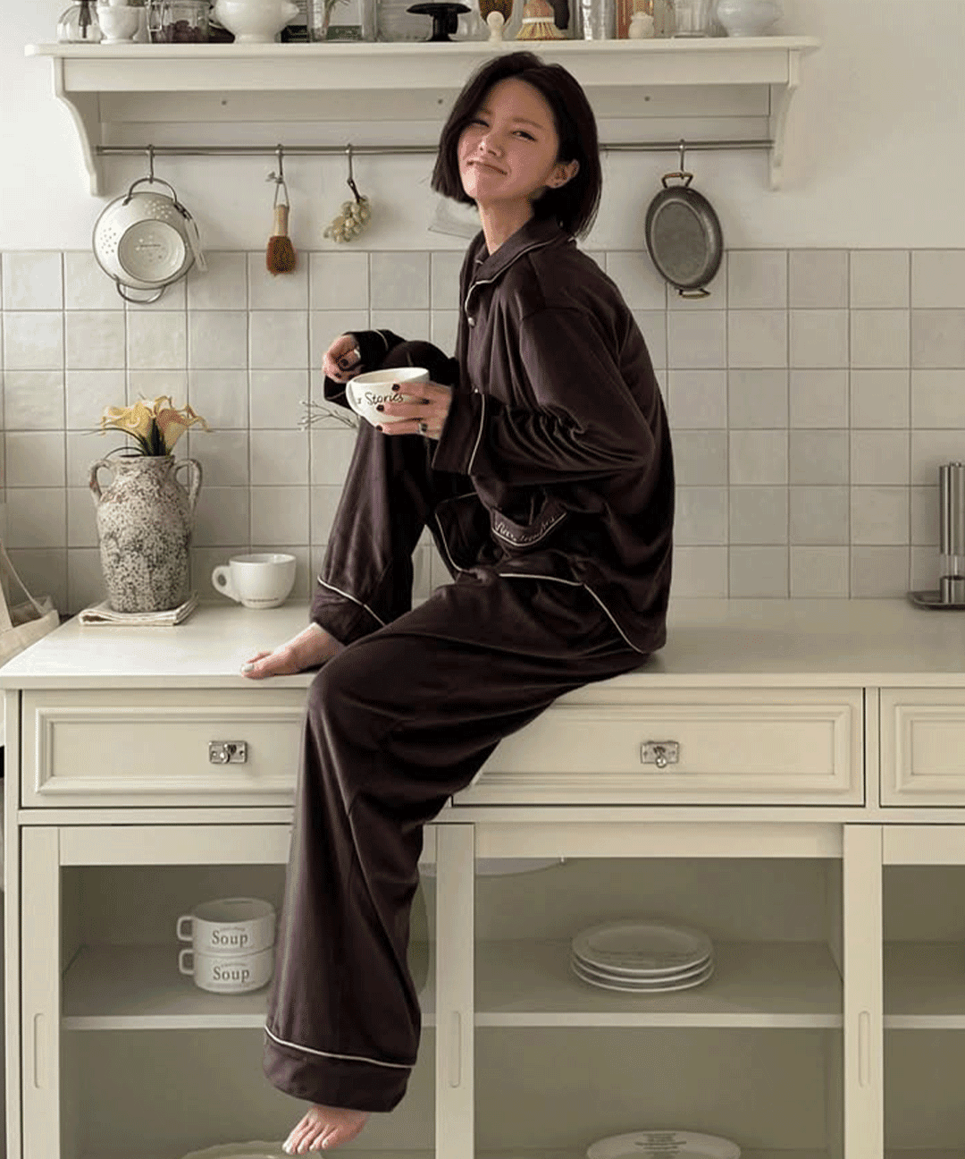 에블린 [커플파자마][남여공용]극세사 포근 파자마_EBPPF4V12C