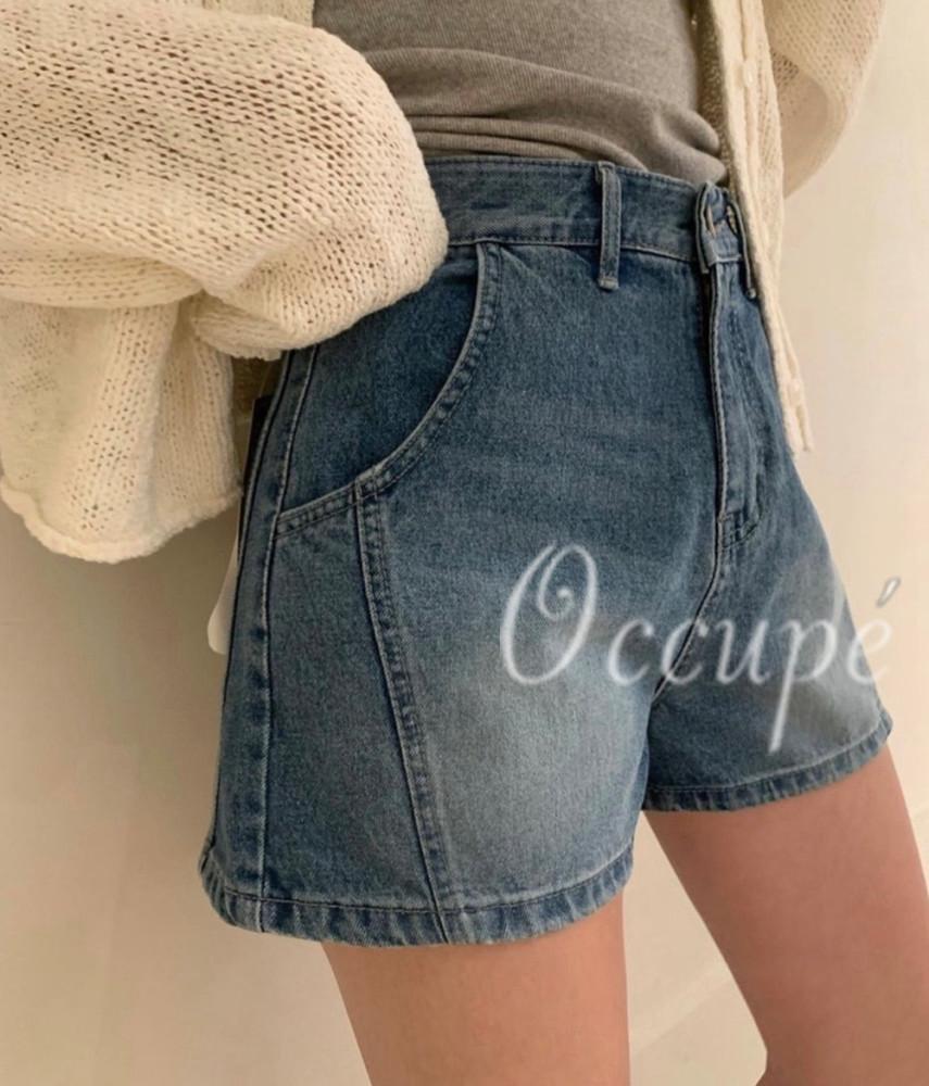 포스터 슬라이드 숏팬츠 poster 데님반바지