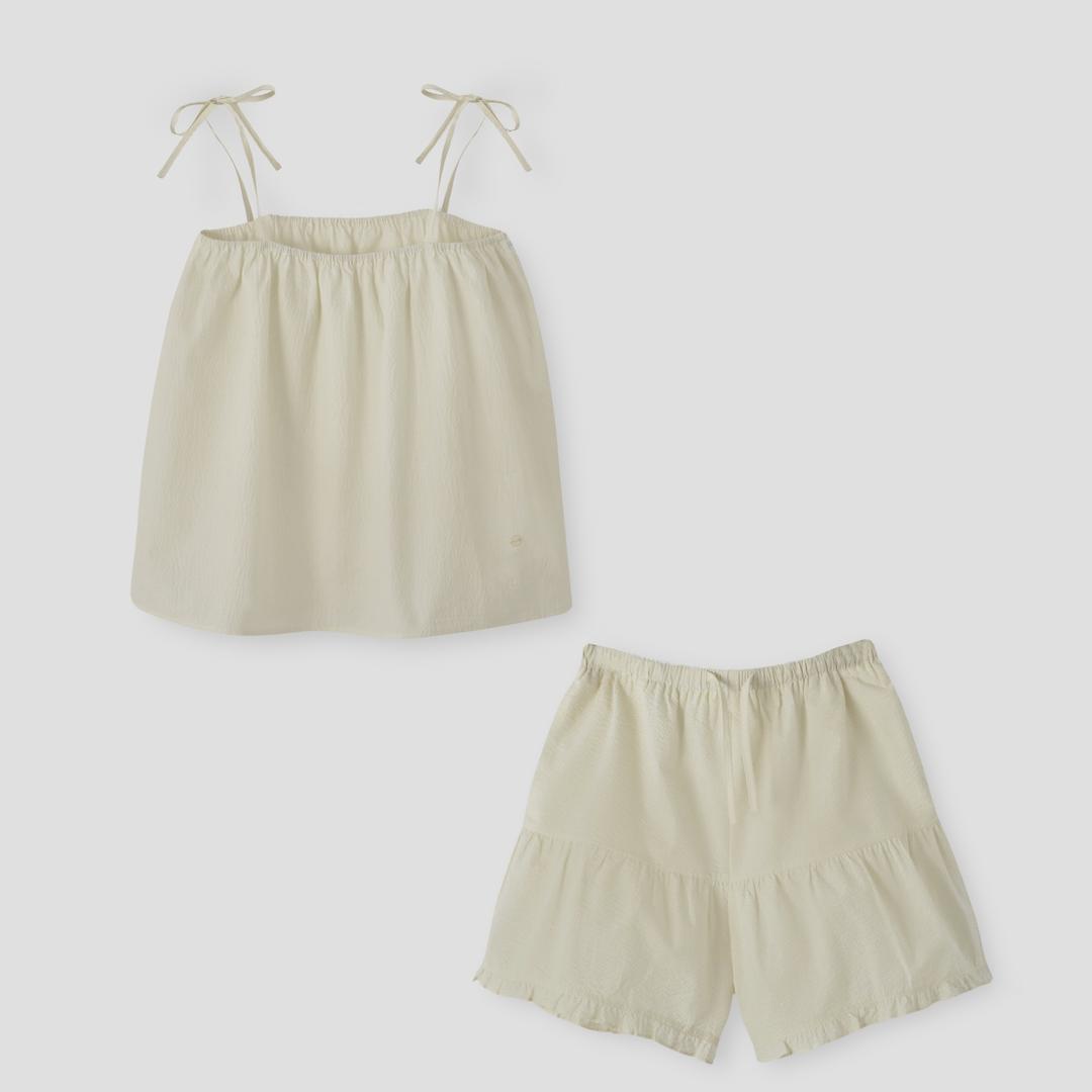 [ORO-SET]시어서커 파자마 리본 세트_Daisy Musk