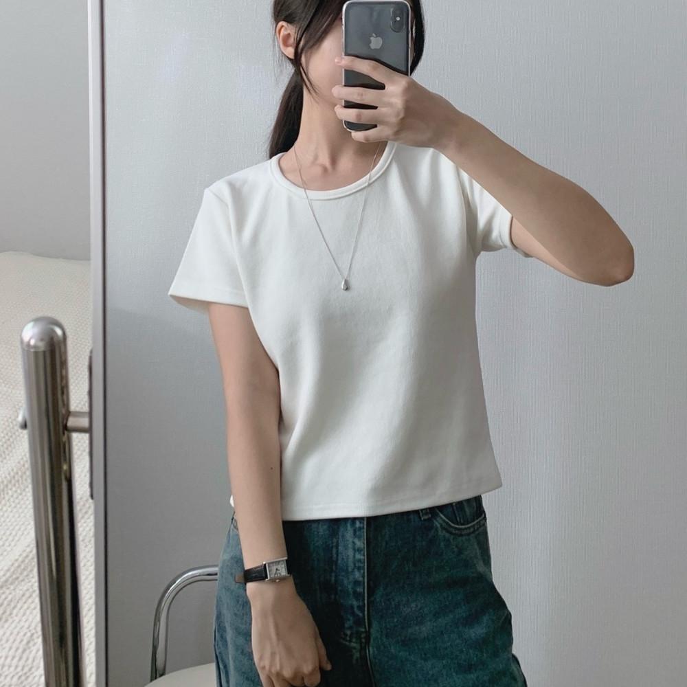 스판반팔티 도톰한반팔티