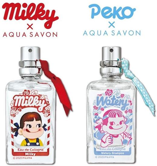 [Fujiya] 후지야x아쿠아 사봉 페코쨩 운동회 코롱 밀키 페코 세트 30ml