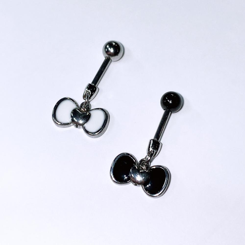 몽글 리본 써지컬스틸 수직헬릭스 룩피어싱 다크젤리 피어싱