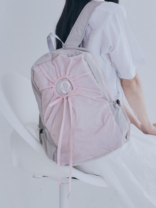 포이에(POIE)  hole string PO backpack (pink gray) - 사이즈 & 후기 | 무신사
