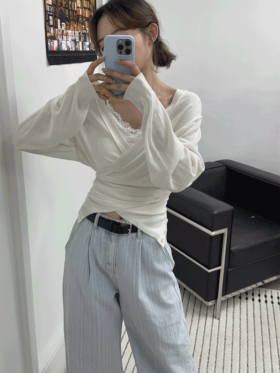 로렐 랩 라인 가디건(4color)