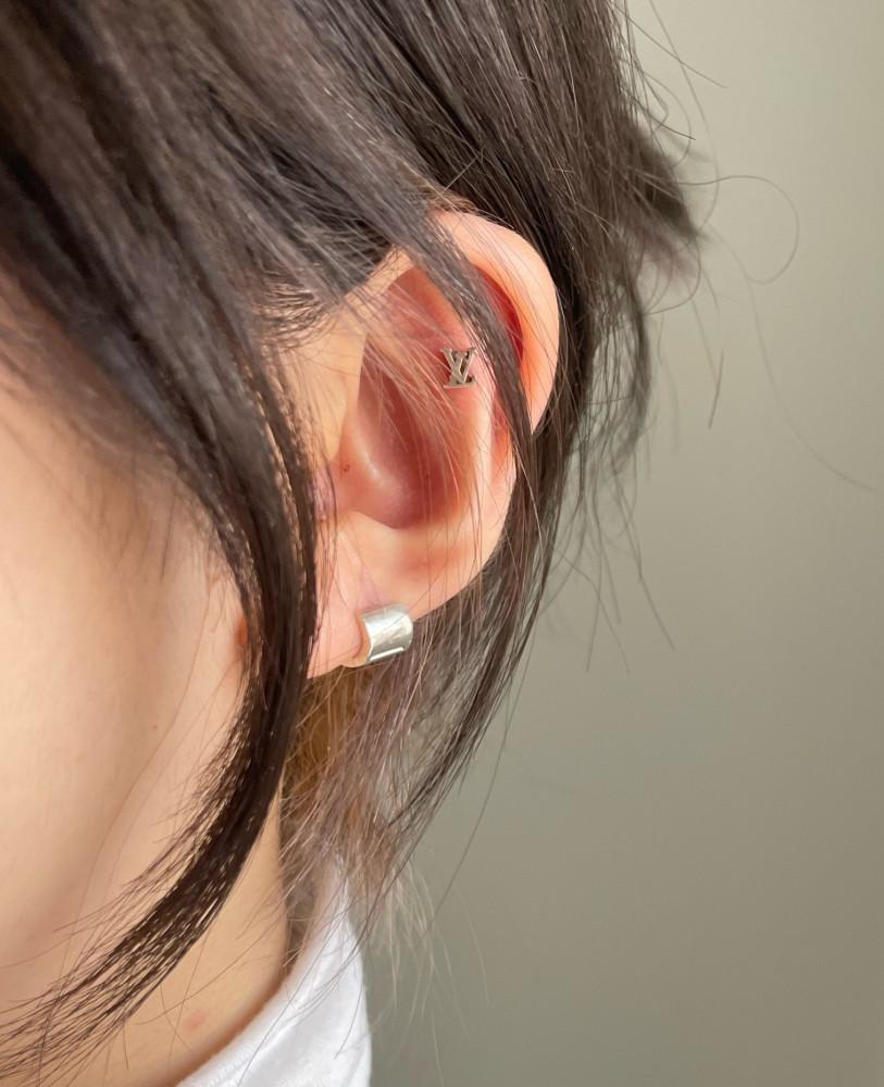 실버925 이어커프st 귓바퀴 세컨 커버 넓은 원터치 링 귀걸이 낱개 디데이 DDAY