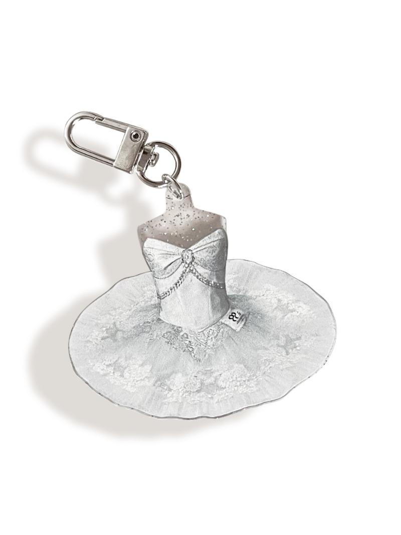 White TUTU  *KeyRING