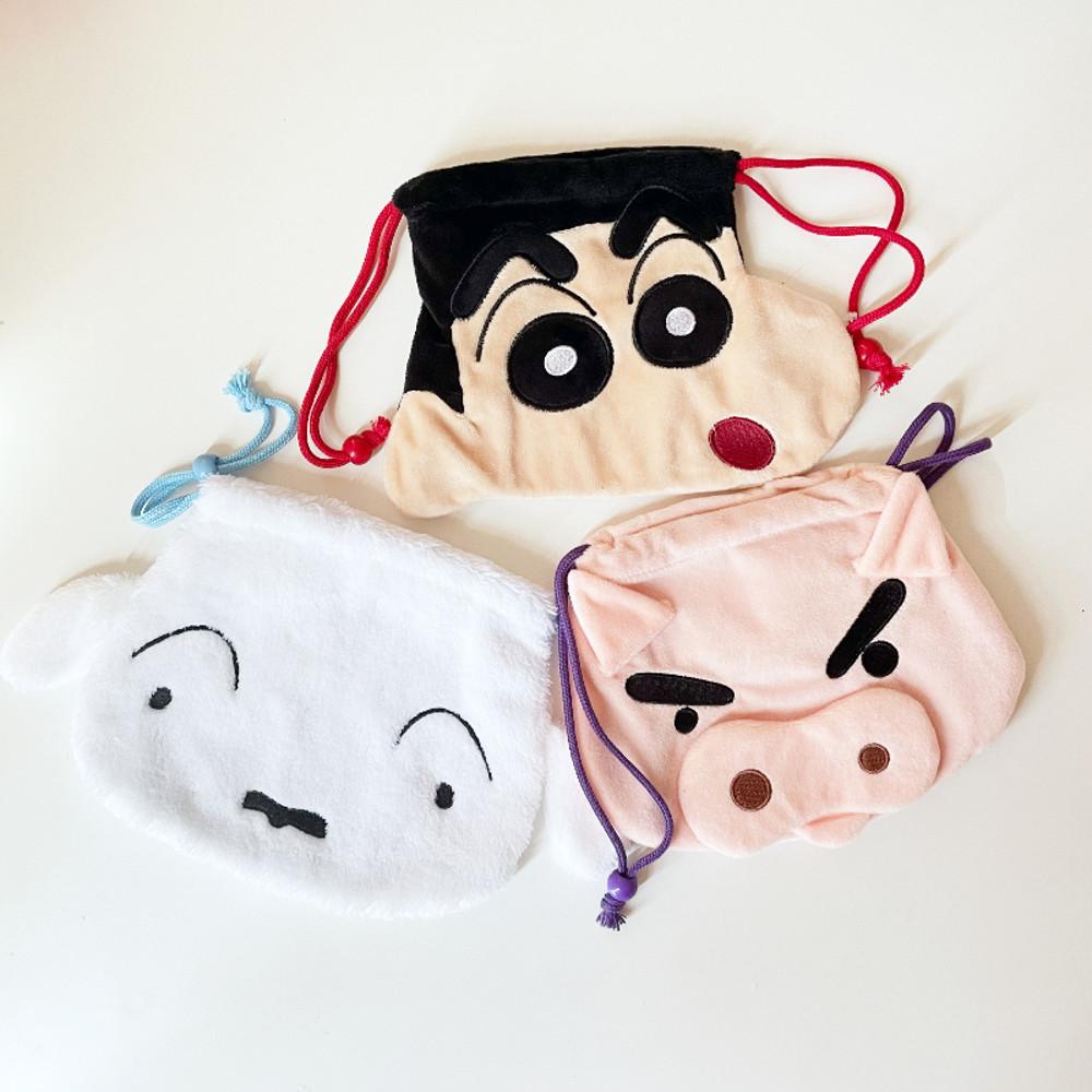 짱구 주머니 부리부리대마왕 흰둥이 화장품 파우치