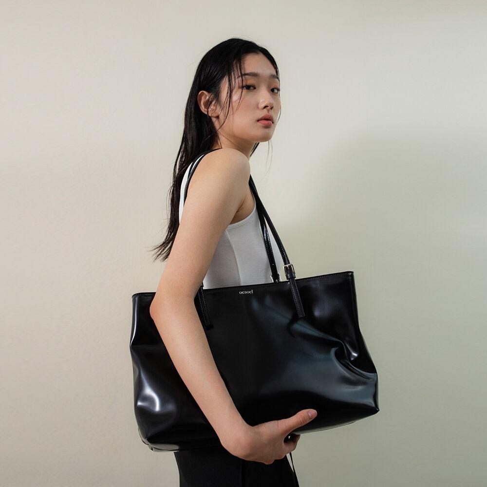 patent belt bag - Black