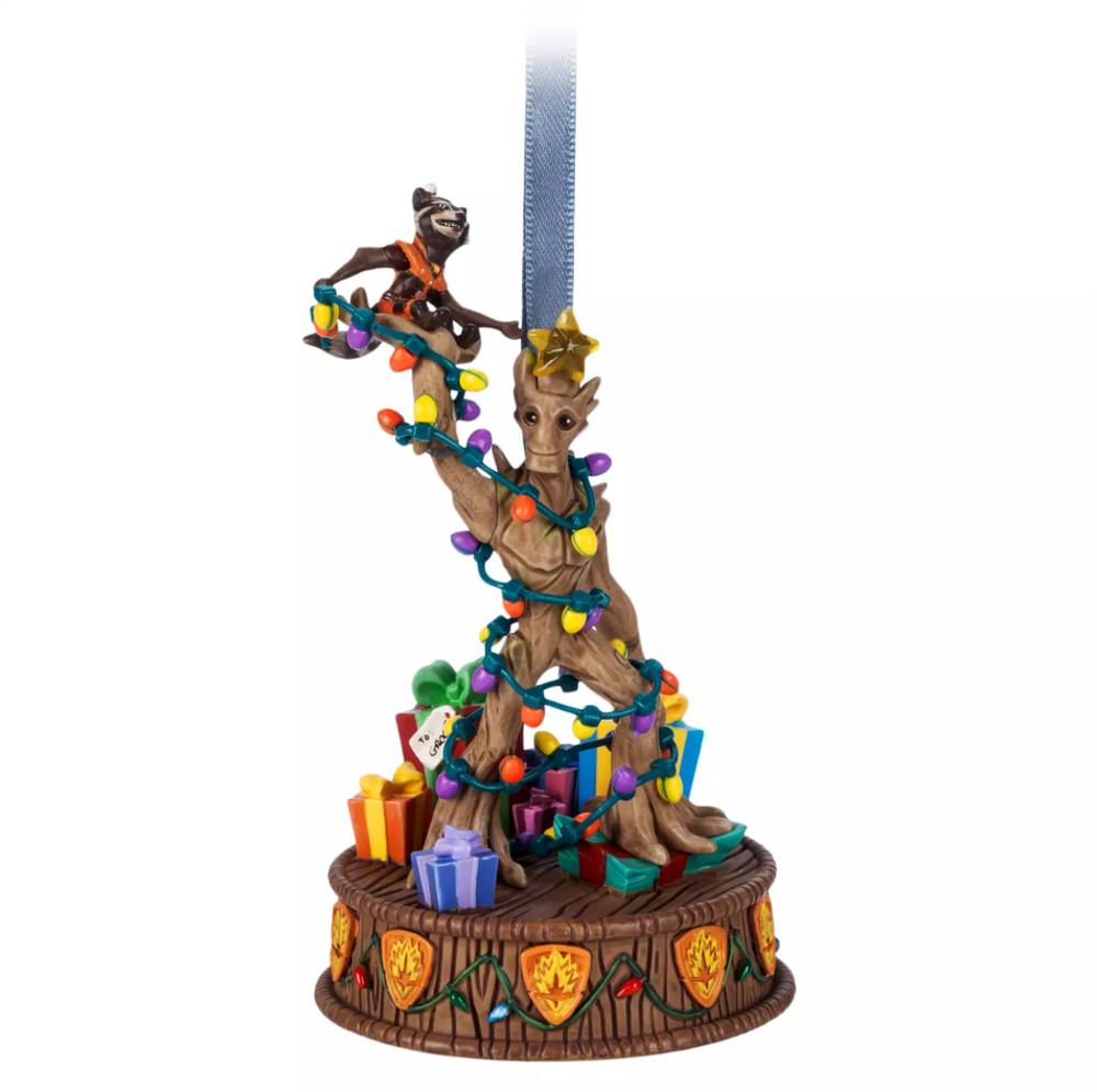 2023 디즈니 스토어 갤럭시 오브 가디언즈 로켓 그루트 라이트업 오너먼트