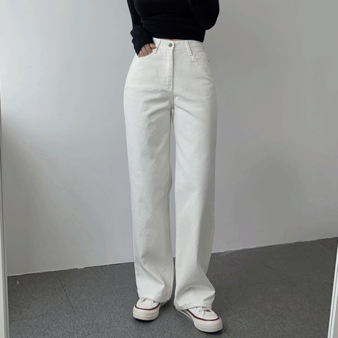 #5만장돌파#숏추가[MADE] 블림진 코튼 히든밴딩 일자 롱 와이드 팬츠(기모추가)