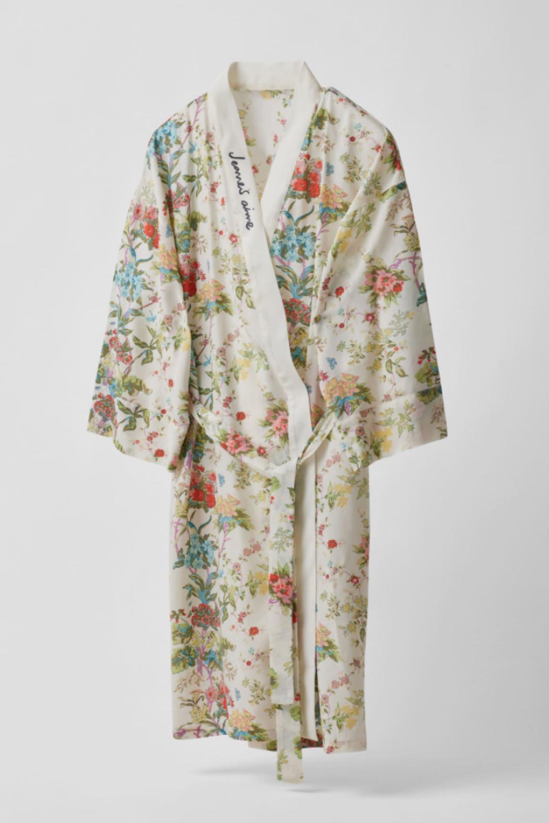 [피앳유즈X제인마치] 클래식 플로럴 로브 & 캐미숄 세트 (woman)