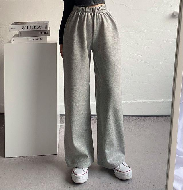 갓성비![따뜻기모/교복템보장]저세상편함- 기모 레이어드 하이웨스트 밴딩 롱 와이드 일자 팬츠 츄리닝 트레이닝 바지 (3col)_리틀페어리/숏 롱 키큰녀 키작녀