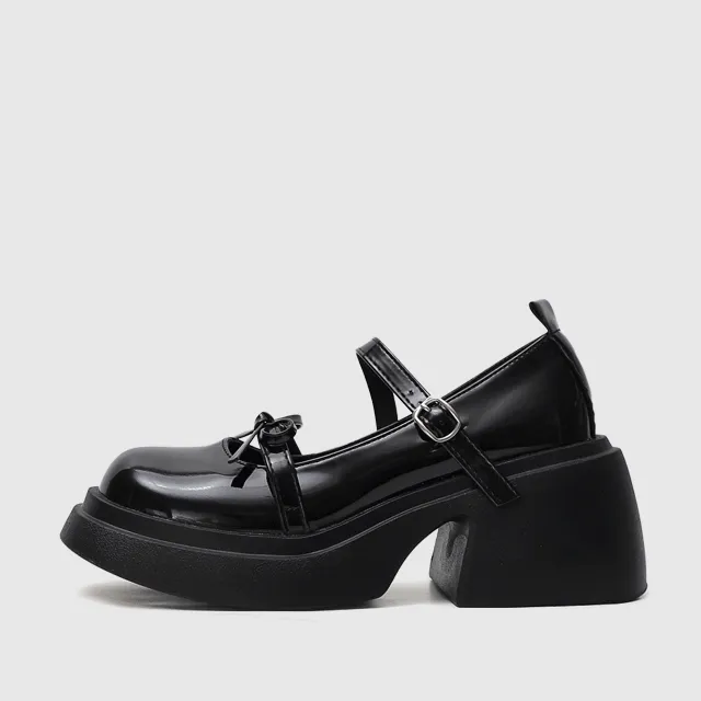 🧡신상특가🧡리본 사선 메리제인 통굽단화 L-11577