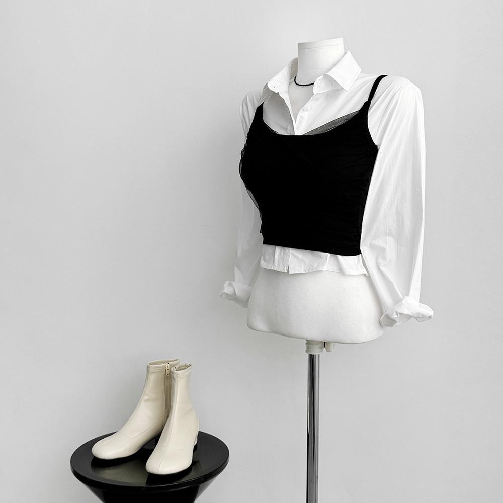 [여신핏] 쉬폰 브라캡 캡내장 브라탑 나시