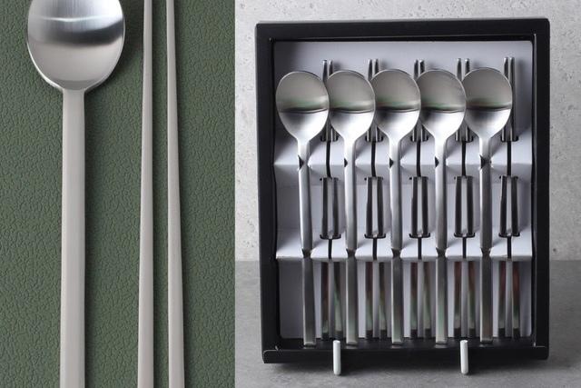 국산304 심플미엄 무광 스텐 5인 수저세트 (신혼 혼수 집들이)