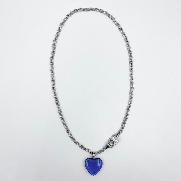 blue heart necklace