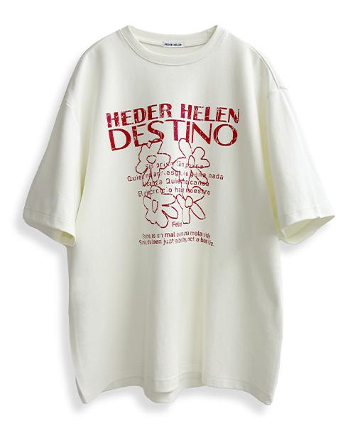 헤더헬렌(HEDER HELEN)  DESTINO FLOWER IVORY HALF-T - 사이즈 & 후기 | 무신사