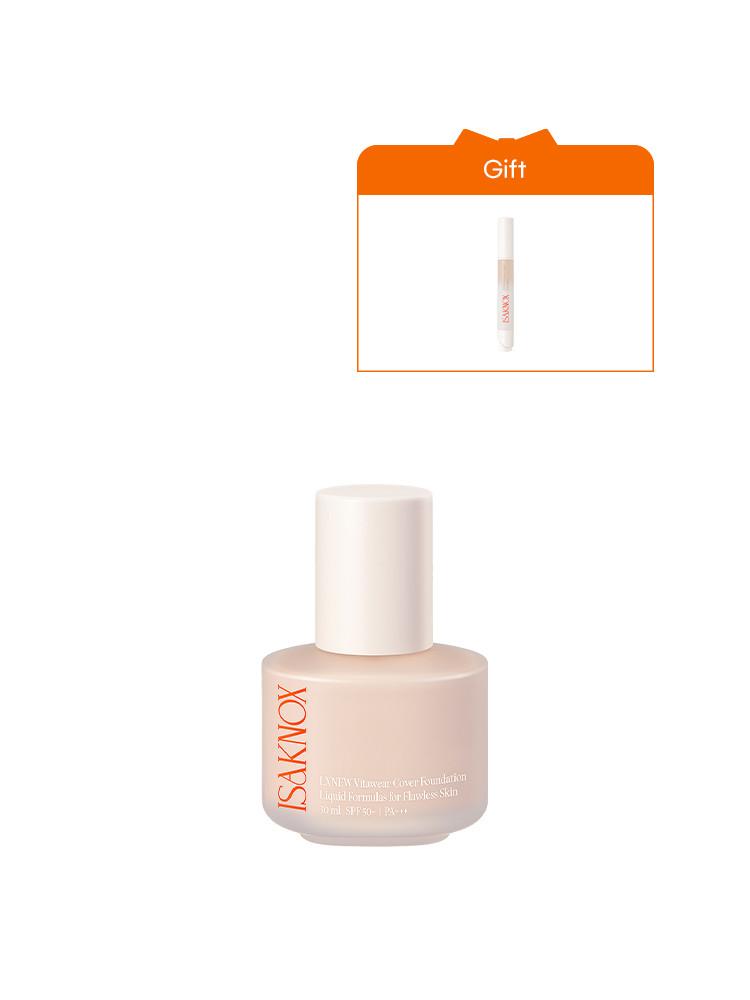 [이자녹스] LXNEW 비타웨어 커버 파운데이션 30 mL (SPF50+/PA+++) (+ 펜 브러쉬 증정)