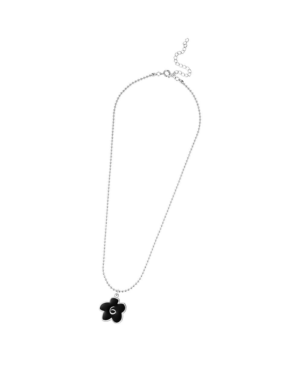 [예약배송 3월24일 순차출고] June Flower Necklace_Black