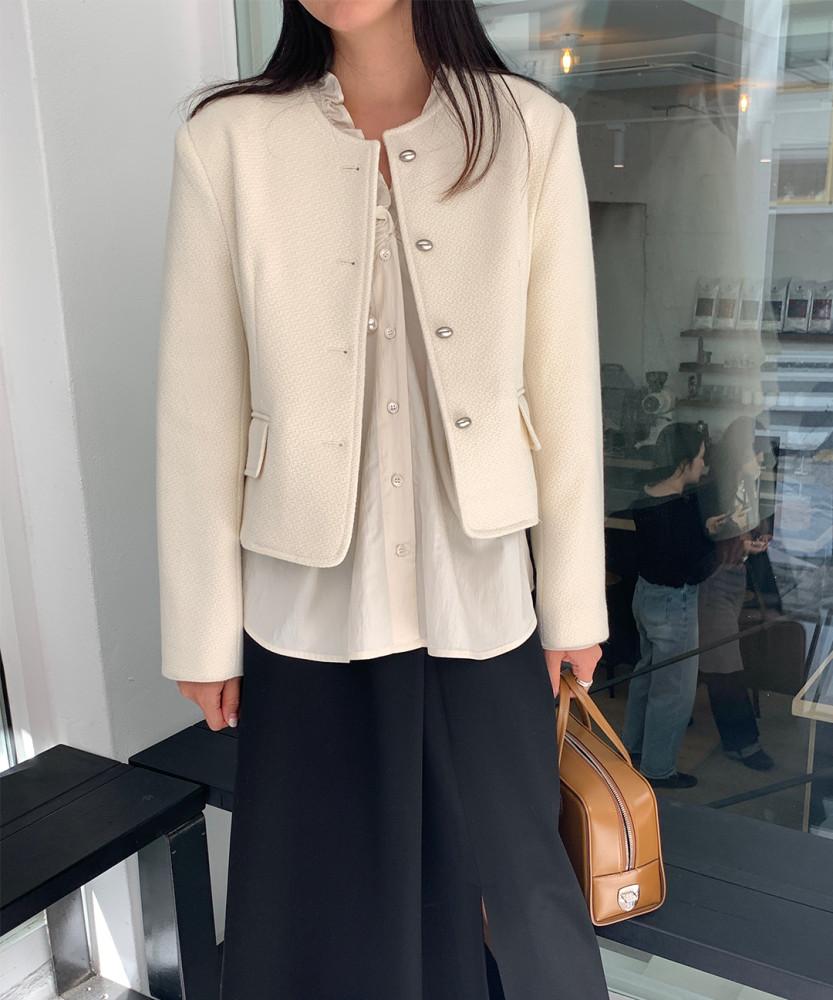 casual tweed crop jk