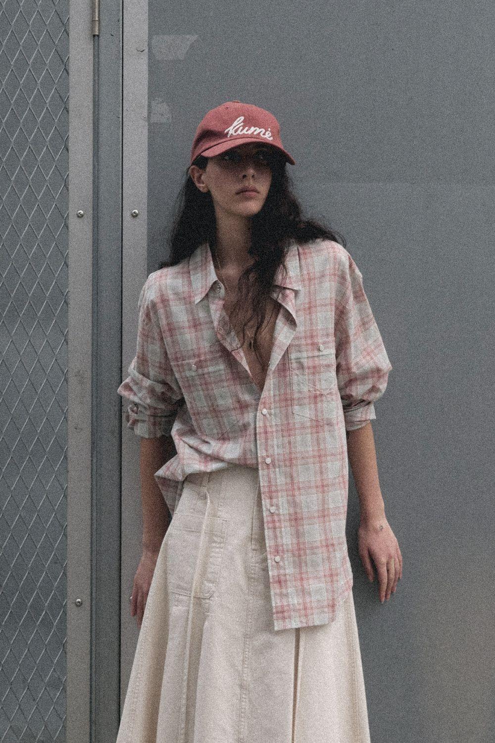 Vintage Pastel Western Checkered Shirt, Pink