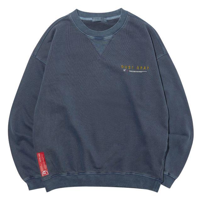 [더스트 그레이] 피그먼트 로고 스웻셔츠 [네이비]