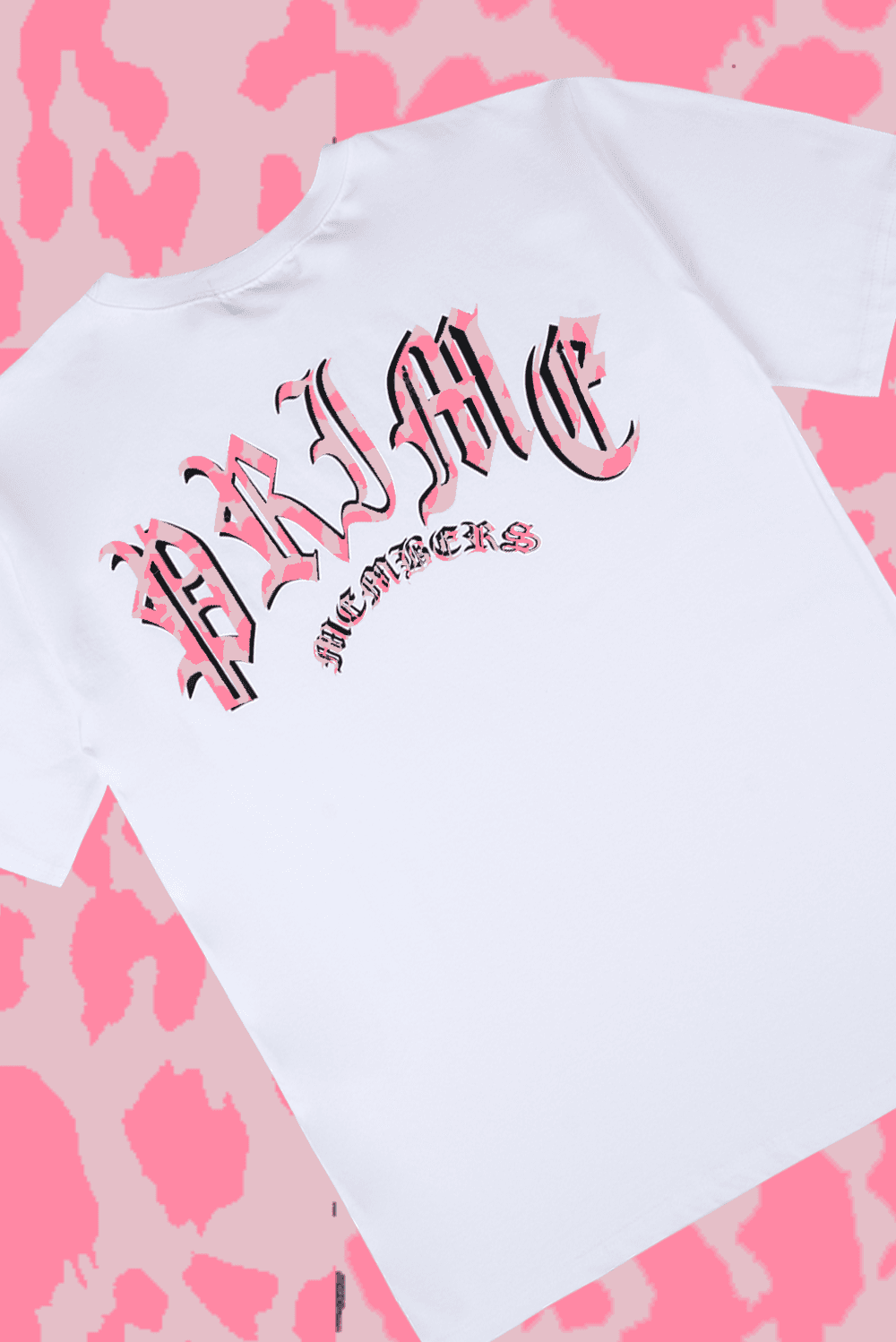 LP Pink Logo Over Large Fit T-Shirt White