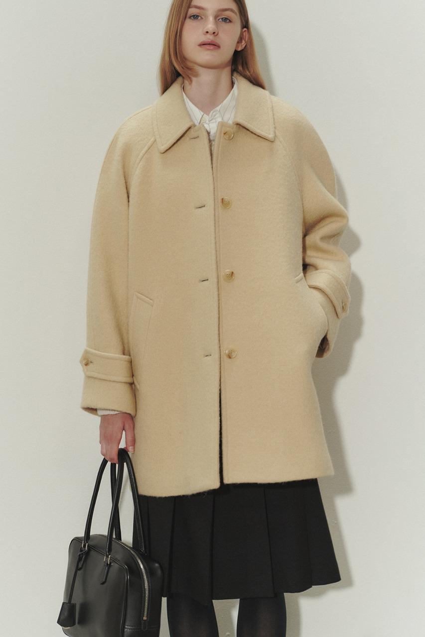 [PRE-OPEN] ALPACA HALF MAC COAT BUTTER