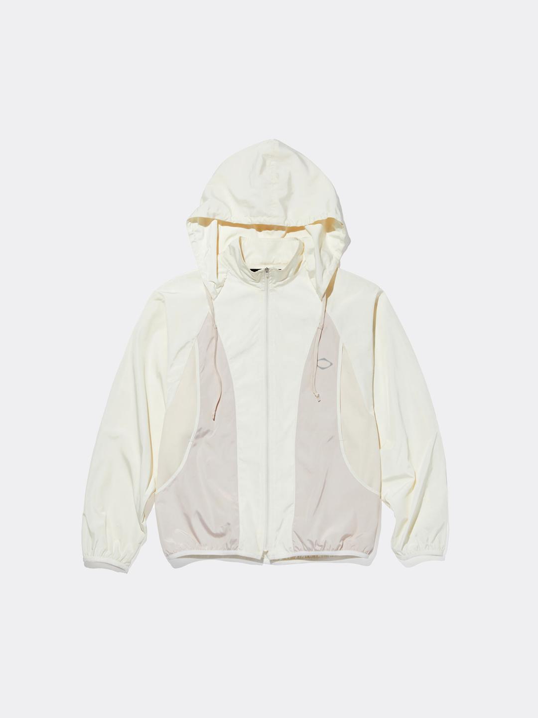 COLOR BLOCKED WINDBREAKER-IVORY