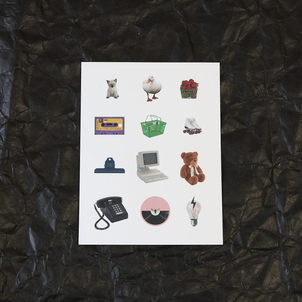 오브젝트 씰스티커 2장