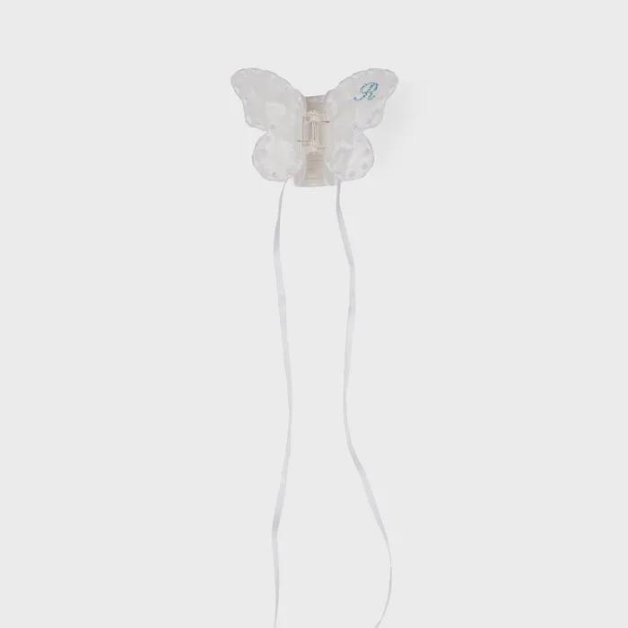 Butterfly Hair Clip White