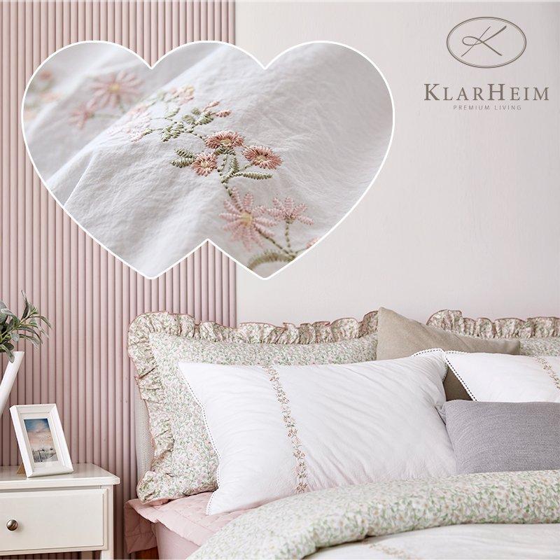 [갤러리아] 아멜리(자수) 고밀도면 바이오워싱 베개커버