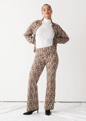 슬림 자카드 레깅스