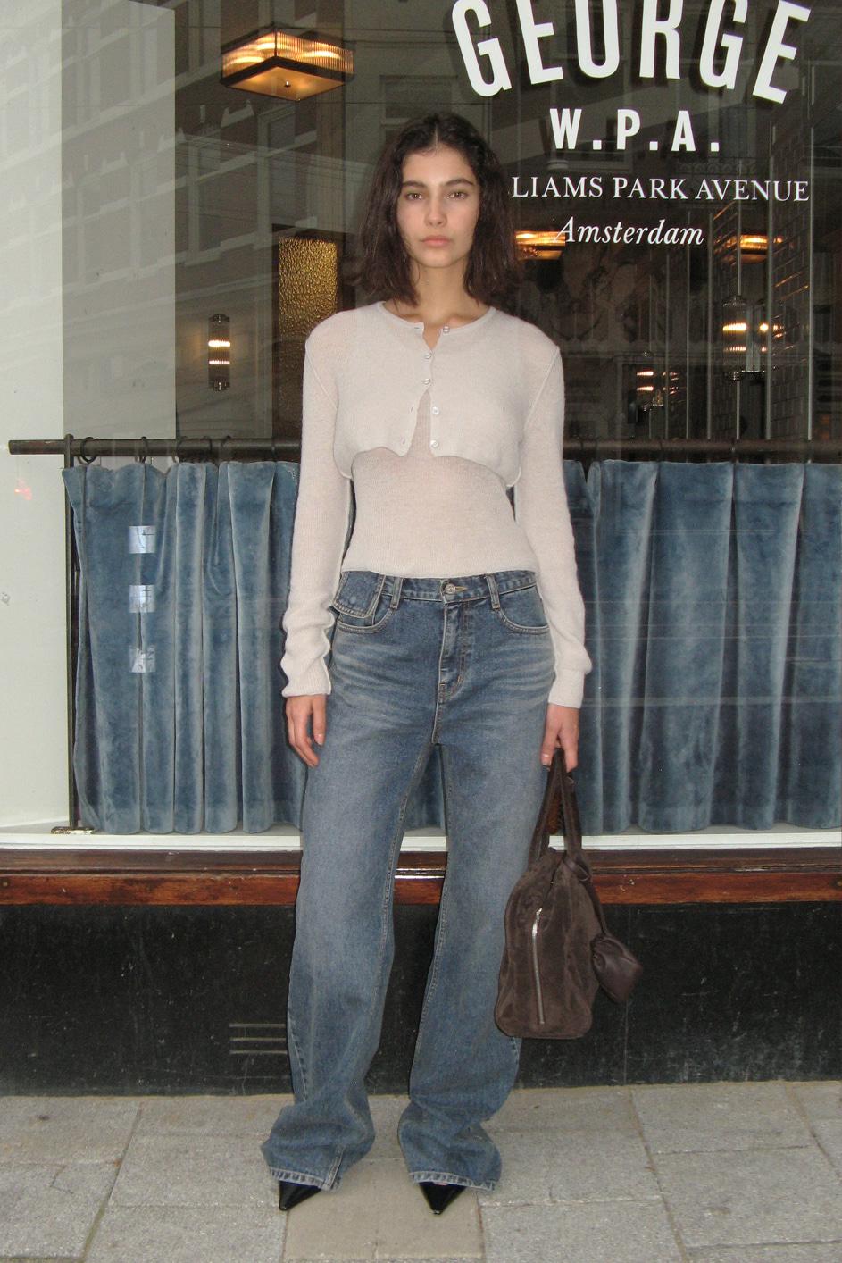 ALPACA CROP KNIT TOP, LIGHT GRAY