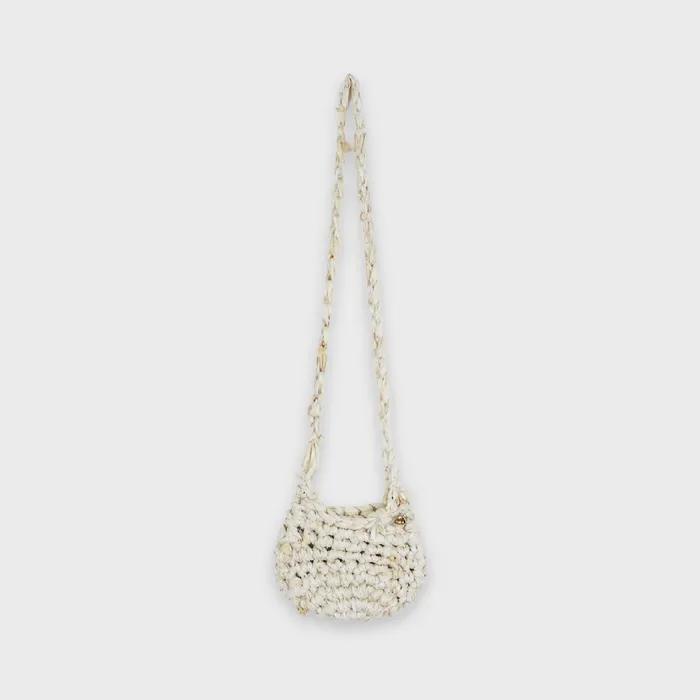 Tie Silk Cross Bag Ivory