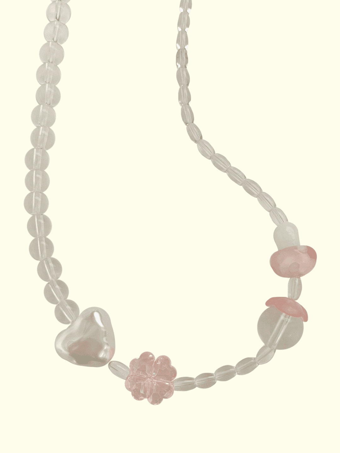 pink clover necklace