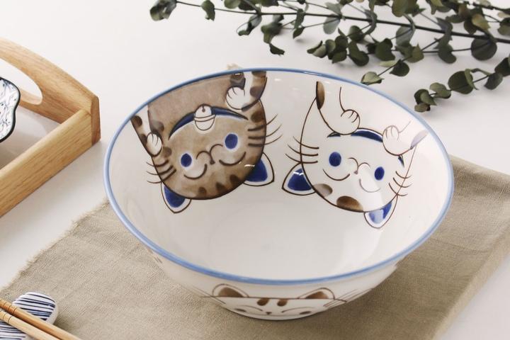 [당일배송+특가할인] 네코 라면기 블루 大 일식 우동그릇 덮밥그릇 면기