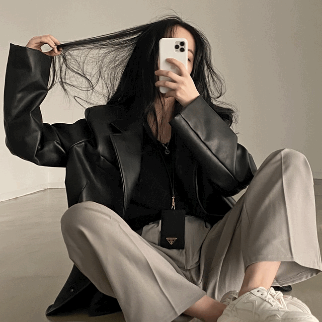 [기획] 가죽 오버핏 블레이저 라이더자켓 / SNS문의대란,강추