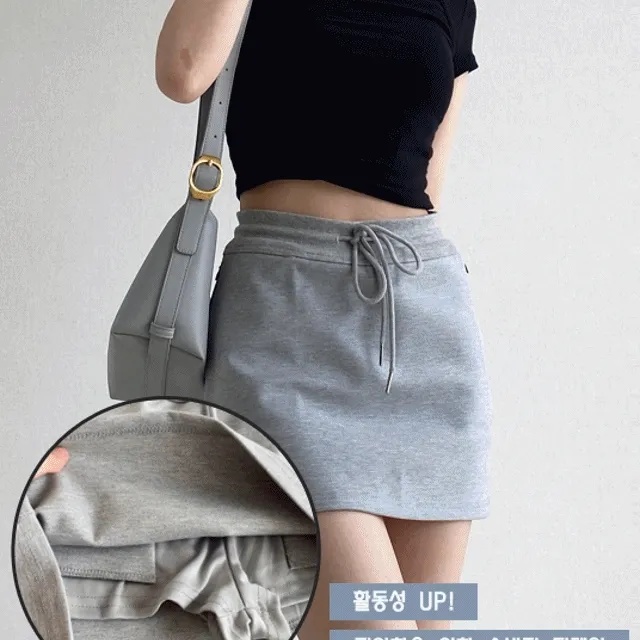 [속바지포함 고퀄] 후들거리는 핏 NO! y2k 트레이닝스커트 트레이닝팬츠 핏 좋은 고퀄 밴딩 스커트