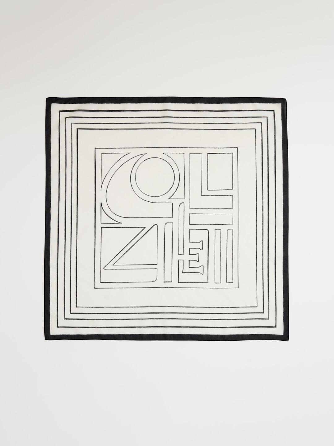 시그니처 모노그램 스카프 (아이보리/블랙)