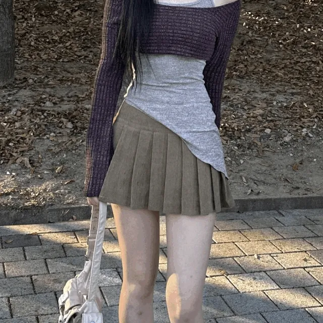 [2colors] 링 홀터 레이어드 세트