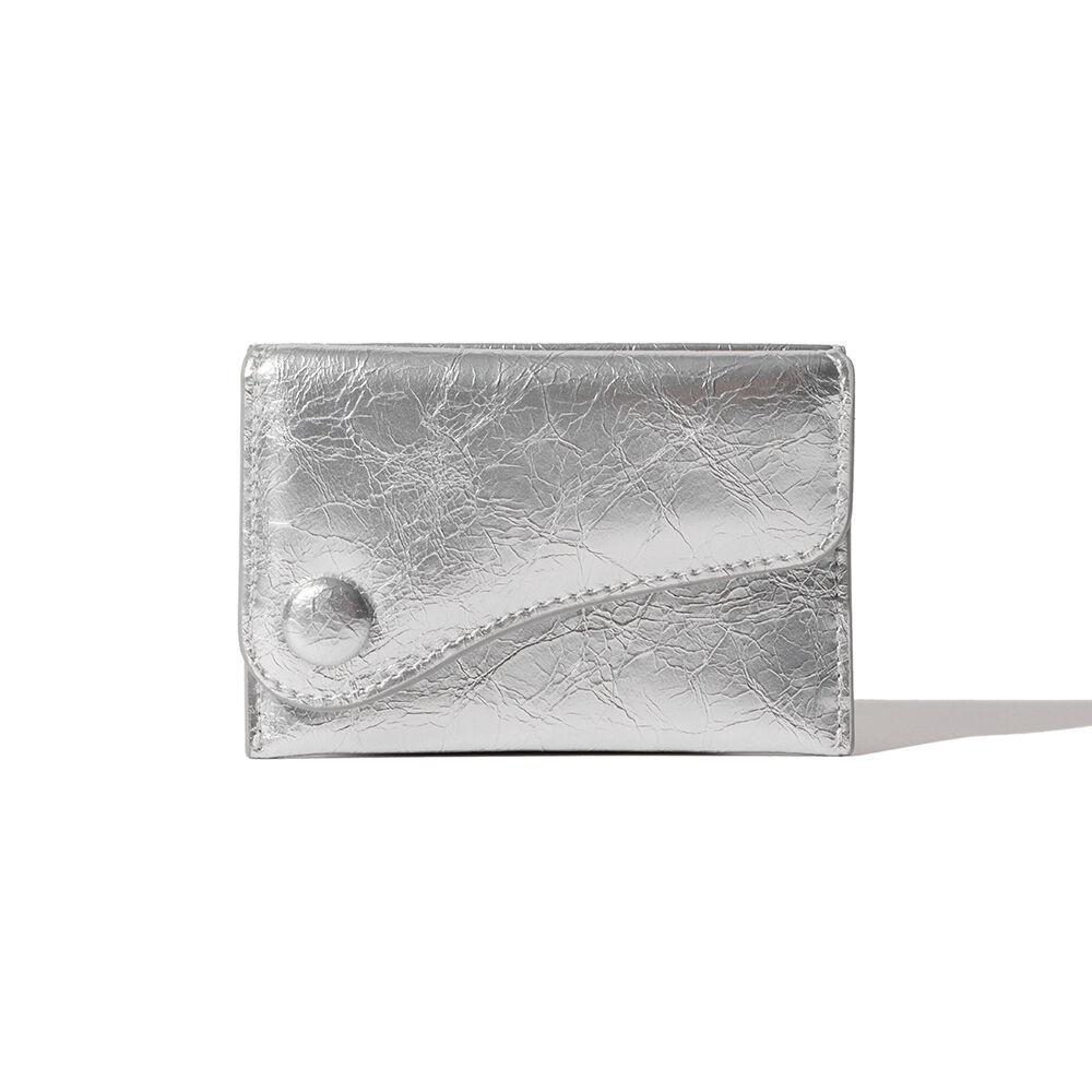 도트 새들 슬림 미니 교통 카드지갑 실버