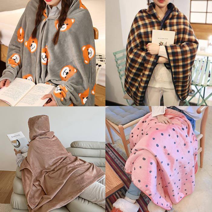 (자체제작) 극세사 후리스 블랭킷 숄 단추 똑닥이 담요 8종