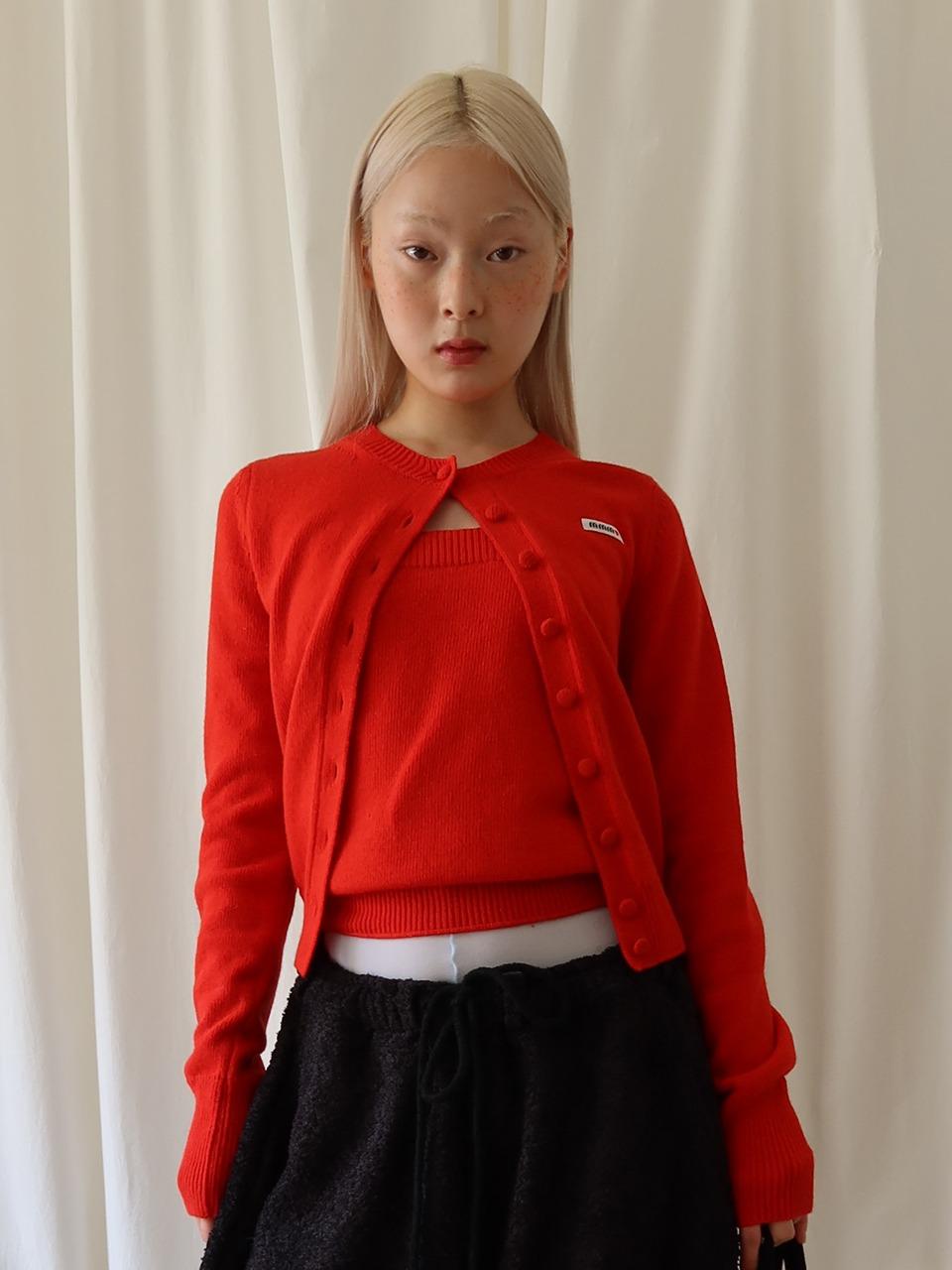 Soft Knit Cardigan_Red