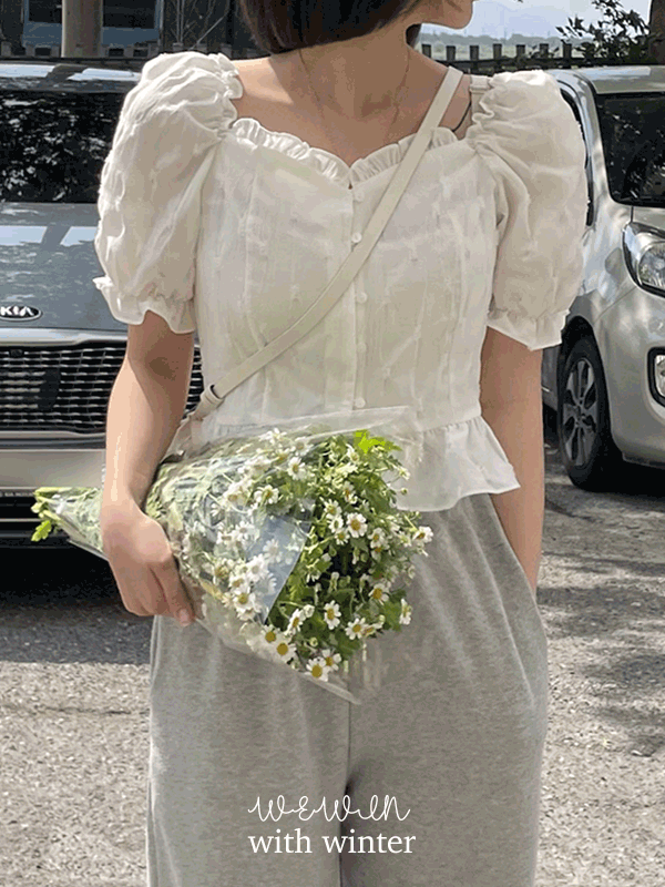 썬달 퍼프 블라우스 /3color